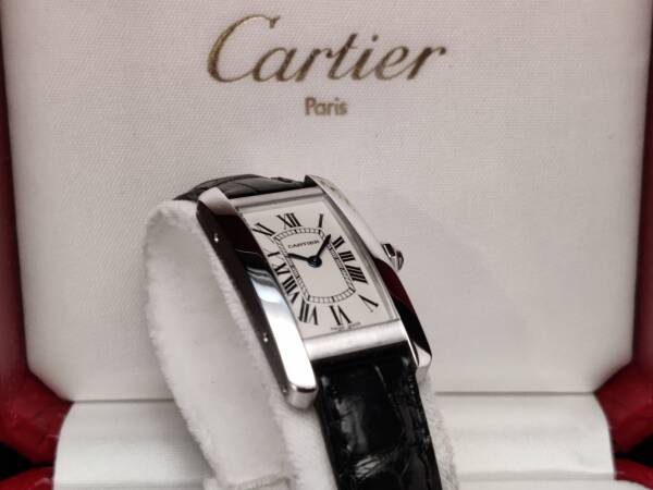 Cartier Tank Americain oro bianco 18kt - immagine 7