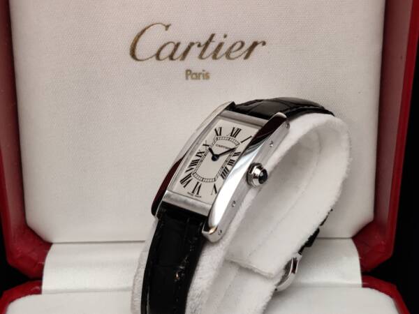 Cartier Tank Americain oro bianco 18kt - immagine 8
